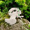 3D Printed White Fox Figurine Movable Joints Winged Fox Figure Articulated Animal Model Fidget Toy Desktop Decoration Ornament
