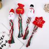1pc Christmas-Themed Dog Chew Toy - Durable Cotton Blend, Teeth Cleaning Rope Knot for All Breeds