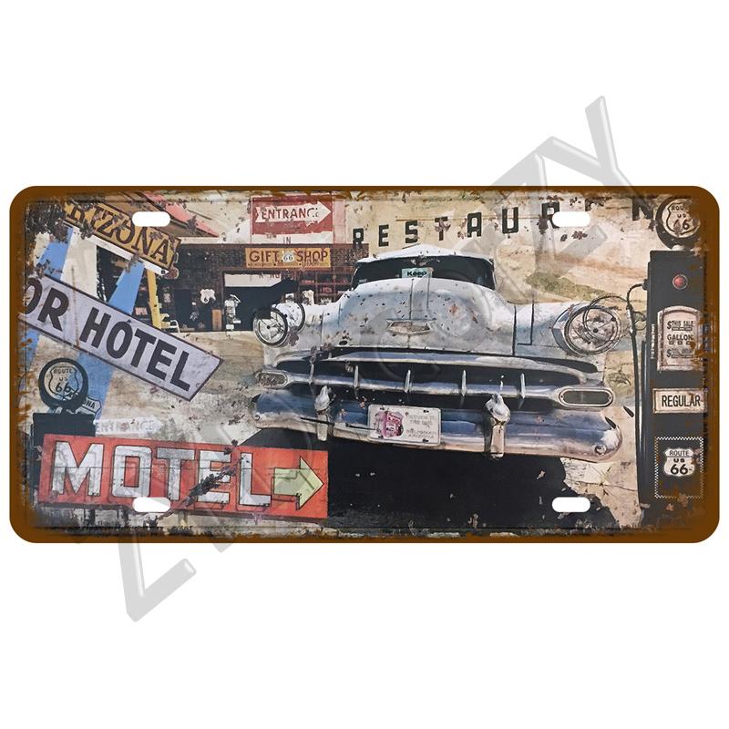 Route 66 House Metal Sign Plaque Metal Poster Tin Sign Tinplates Plate Wall Posters Vintage Retro Room Decor Wall Art Decoration