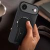 For iPhone 17 Air Case with Kickstand Carbon Fiber Texture PC+TPU Phone Cover