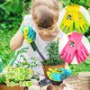 Kids Toddler Junior Garden Safety Rubber Coated Gloves  DIY  Age From Year 3 To Year 12  Palm Natural Latex Coated