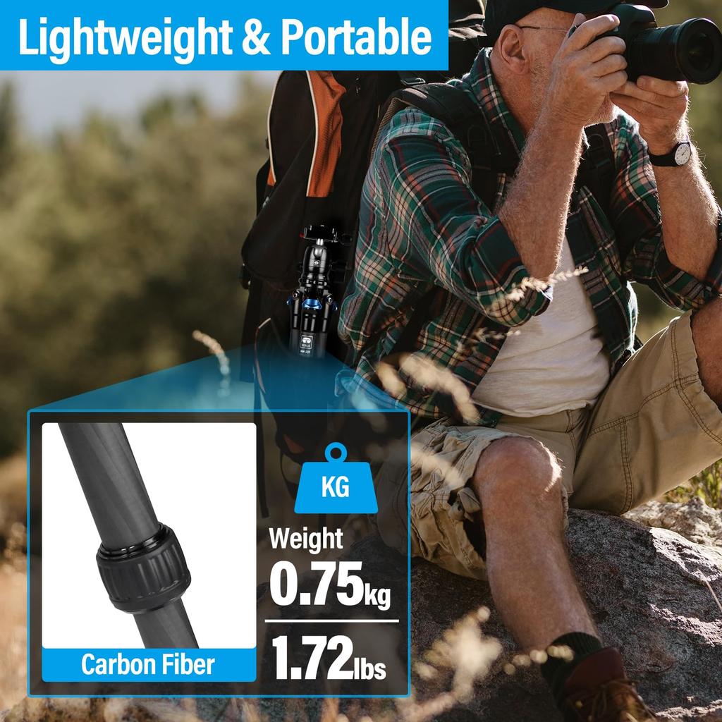 Мини-штатив SIRUI из углеродного волокна Travel Ball для беззеркальных фотокамер, втянутая длина, максимальная высота, головка 360°B-00K Arca-Swiss, камеры, 12,1",