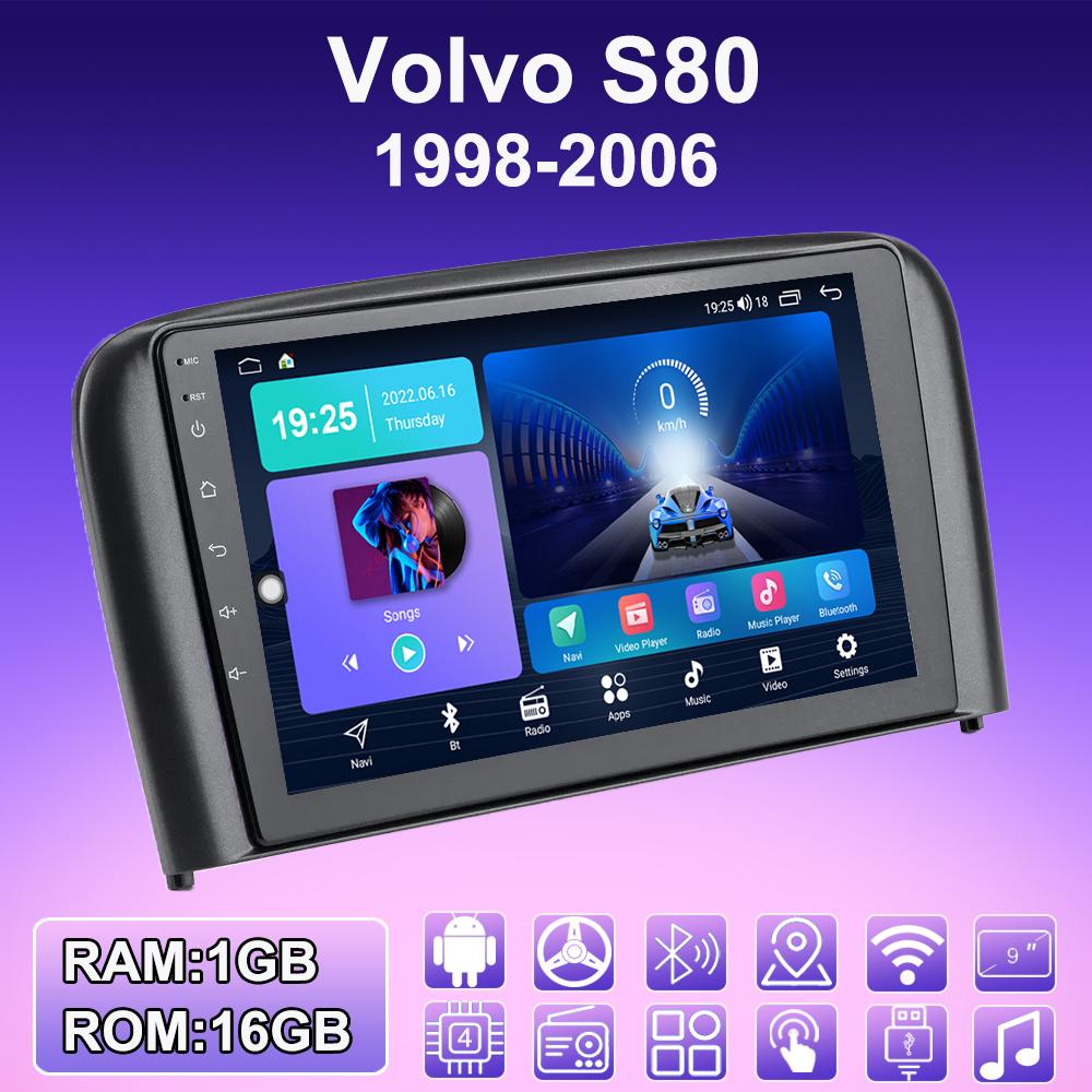 2 DIN Android Carplay автомобильное радио для Volvo S80 1998-2006 мультимедийный проигрыватель головное устройство стерео GPS навигация BT WIFI 2+32 ГБ