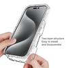 For iPhone 16 Pro Case TPU+PC Full Protection Shockproof Phone Cover with PET Screen Guard