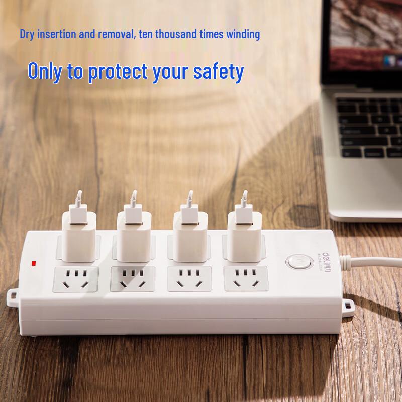 Deli 18212 Power Strip CN plug (adapter included)