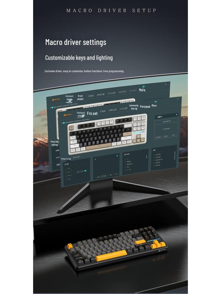 Attack Shark X87 Трехрежимная беспроводная Bluetooth механическая игровая клавиатура