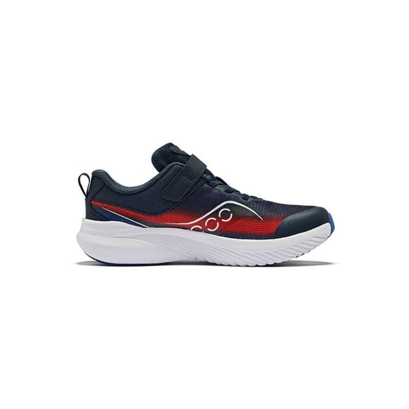 Saucony Kinvara 14 A/C kids low-top running shoes dark blue red lightweight SK267644