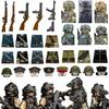 Вторая мировая война Военный Солдат Строительные Блоки Фигурки Великобритания США Советские Аксессуары SWAT Спецназ ФСБ Шлем Щит Оружие Подарок Игрушки Z005