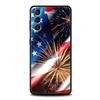 Американский флаг США Чехол для телефона для Samsung Galaxy S26 Ultra S25 Plus S24 FE S23 S22 5G S21 S20 Черный Мягкий