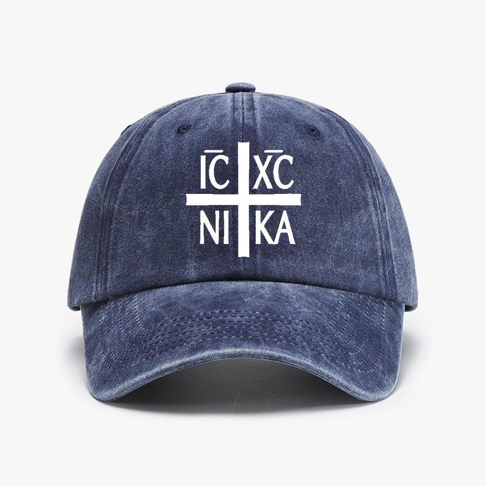 IC XC NIKA Православный Христианский Крест Выстиранная Джинсовая Бейсболка мода Регулируемая Папина Шляпа Повседневная Унисекс шляпы от солнца
