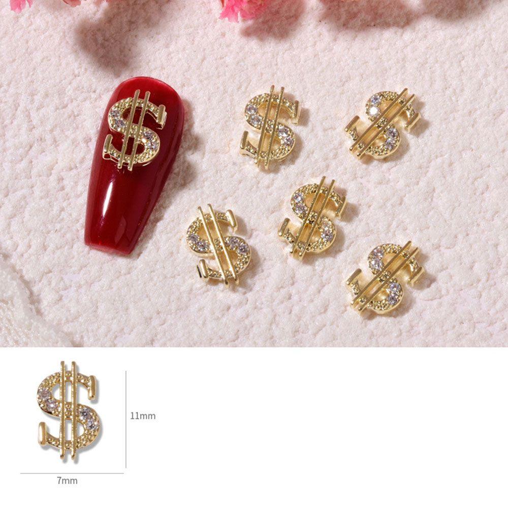 3D Money Coin Design Dollar Nail Art Decorations Nail Art Rhinestone DIY Nail Jewelry Manicure