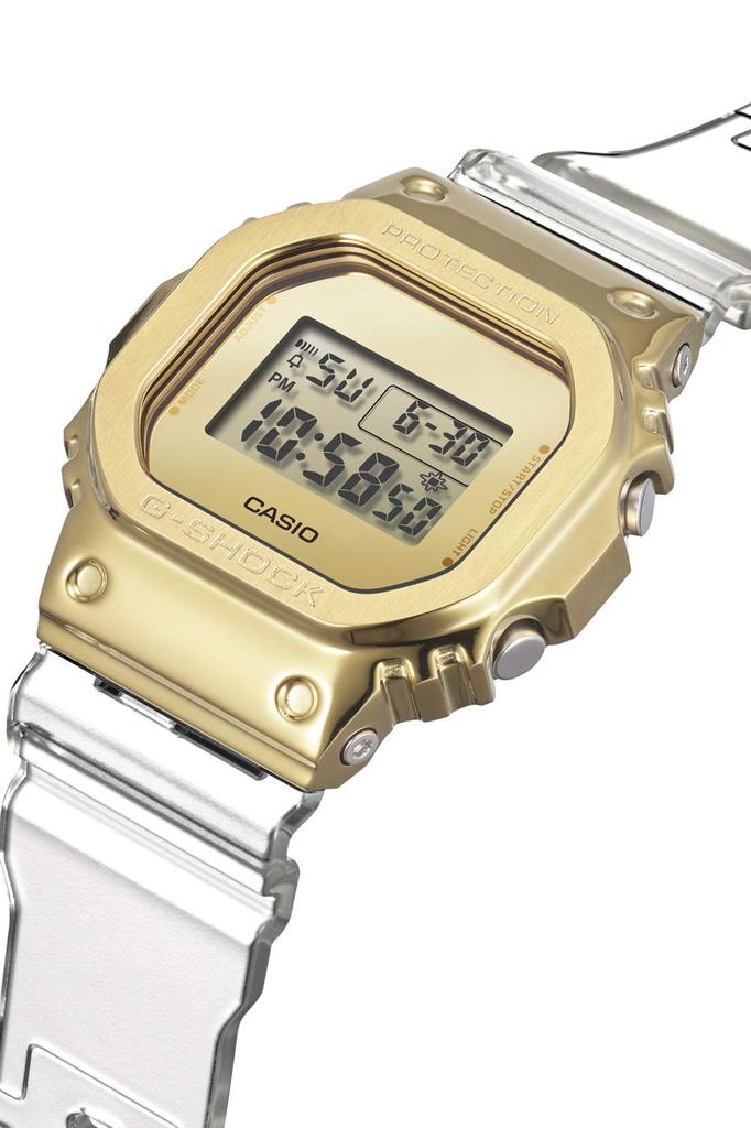Часы Casio G-Shock, GM-5600SG-9JF, Мужские, Прозрачные, Металлическая крышка, Оригинальный японский продукт