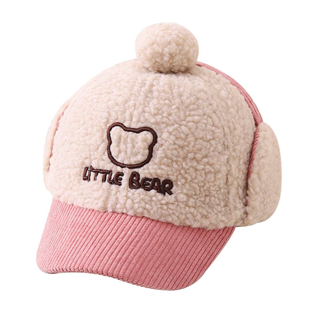 Earmuff Baby Baseball Cap Cute Bear Lei Feng Hat Winter Kids Peaked Caps  Toddler
