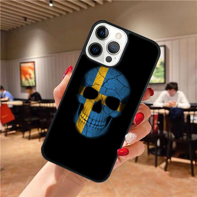 Чехол для телефона Флаг Швеции Для iPhone 17 Air 16 15 14 Plus apple 16 11 12 13 Pro Max coque