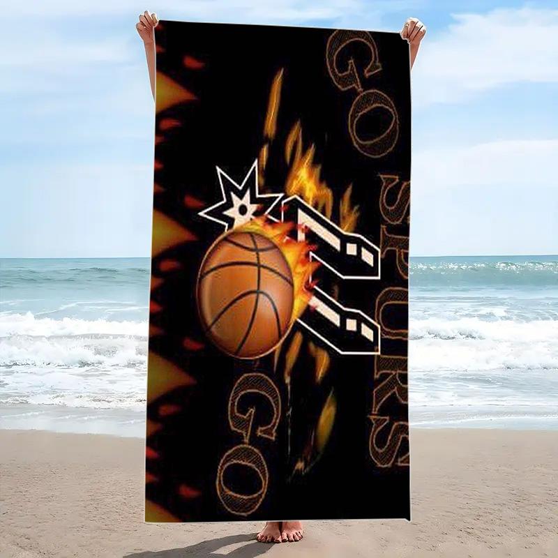 San Antonio Spurs Print Beach Towel, Large Soft Quick Dry Towel for Beach Camping Swimming