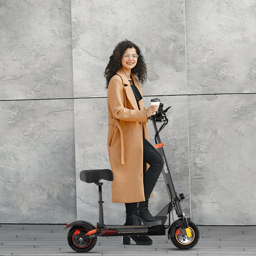 Электрический самокат для взрослых, складной самокат Offroad E, сверхширокая доска, портативный пригородный электрический самокат с сиденьем