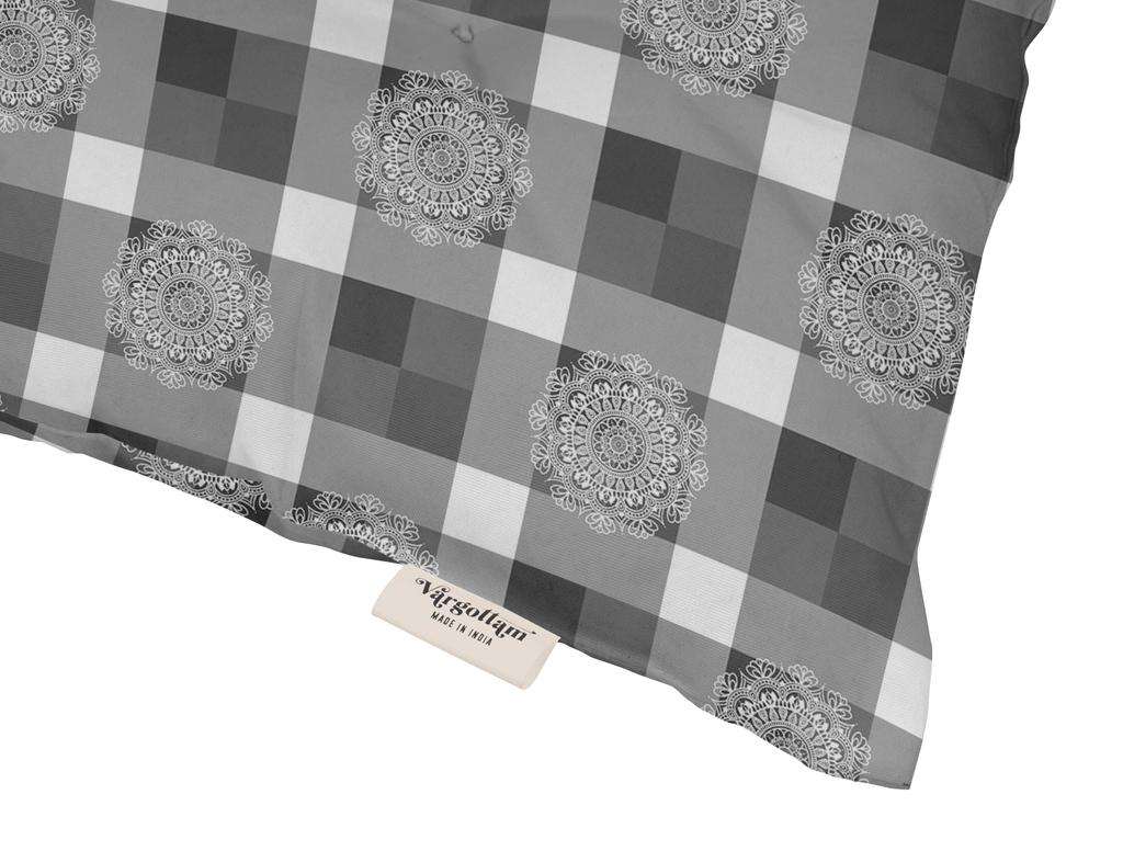 Vargottam Комплект из 2 квадратных подушек для сидения для патио с ворсом и принтом, водостойкая, 19 дюймов, фиолетовая |