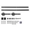 1.83m Single Door Wheel Sliding Barn Wood Door Track Kit Sliding Door Hardware Accessories for