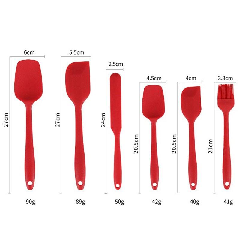 Набор силиконовых лопаточек, скребок для крема, сделай сам, кухонная утварь, лопаточка для масла, торта, миксер, масляная щетка, инструменты для выпечки, набор посуды