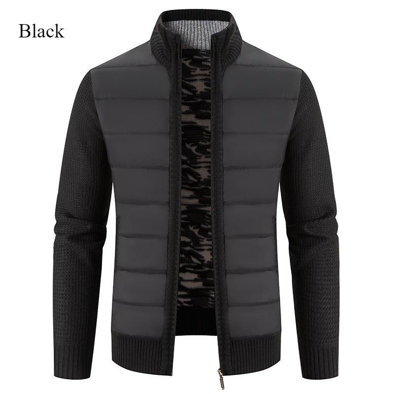 Мужской свитер с воротником-стойкой, пальто, утепленная верхняя одежда из флиса, свободный вязаный свитер, кардиган, зимний свитер, модный тонкий топ