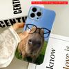 Capybara In Glasses On Green Grass All Inclusive Film Hard Phone Case, Compatible with iPhone 18 Pro Max 17 16 15 14 13 12 11