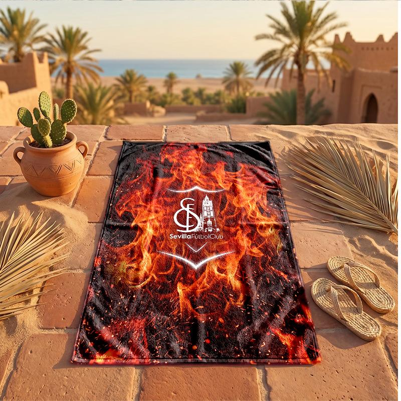 Пляжное полотенце из микрофибры Sevilla FC, быстросохнущее, впитывающее, большое, для пляжа, плавания, путешествий