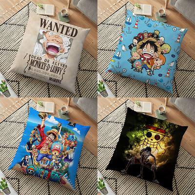 Аниме цельная наволочка в стиле аниме Kawaii Luffy Zoro Sanji, подушка, украшение для детской комнаты, подарки на день рождения
