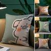 Surprise Animals In The Twelve Zodiac Signs Pillow Case Comfort Sofa Bed Silky elegant Invisible zipper Decorative cushion cover