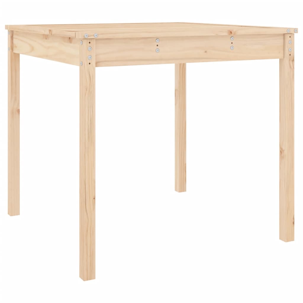 Garden Table 82.5 x 82.5 x 76 cm Solid Pine Wood