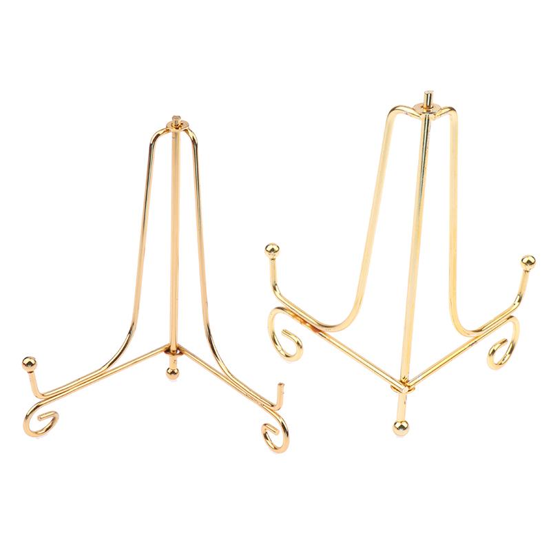 Золотая железная витрина, кронштейн для рукоделия, держатель для книги, пьедестал для фото, чаша, рамка для тарелок, стеллаж для тарелок, мольберт, украшение для хранения