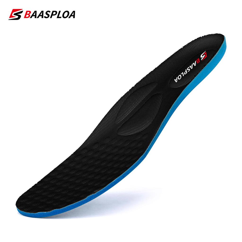 BAASPLOA Мужские и женские стельки-дезодоранты, нескользящие мягкие амортизирующие спортивные стельки для спортивной обуви, дышащие, энергичные хлопковые спортивные стельки
