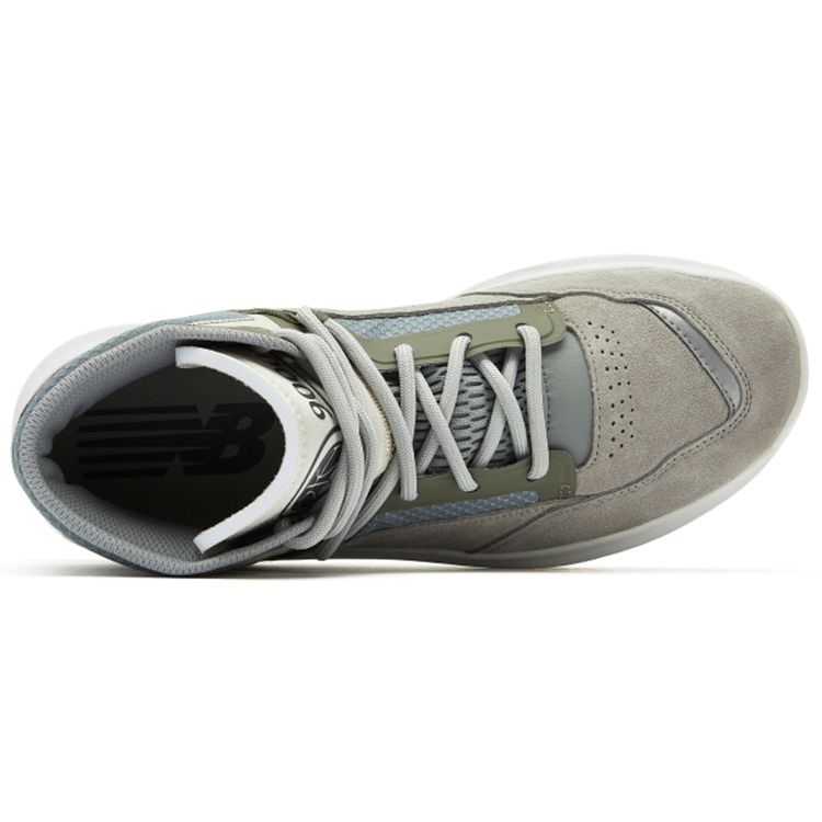New Balance NB 9000 Свиная кожа Синтетическая кожа Ткань Повседневные Кроссовки-мидтопы в стиле ретро для баскетбола Унисекс кроссовки Серый BB9000K1