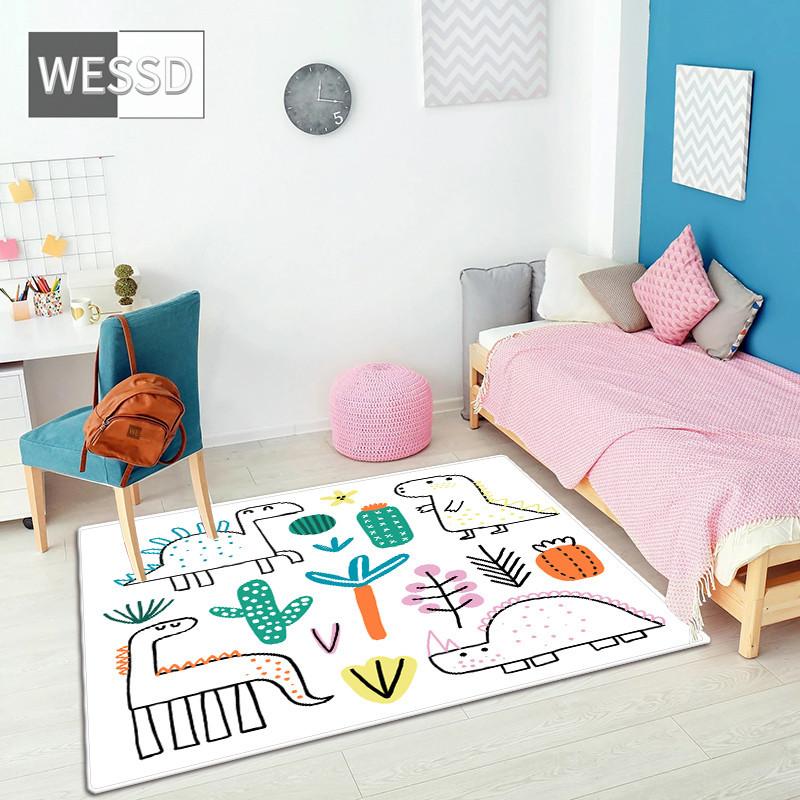 Ковер с мультяшным принтом, мягкий скандинавский ковер, нескользящий коврик татами, прикроватный коврик для спальни, большой каваи