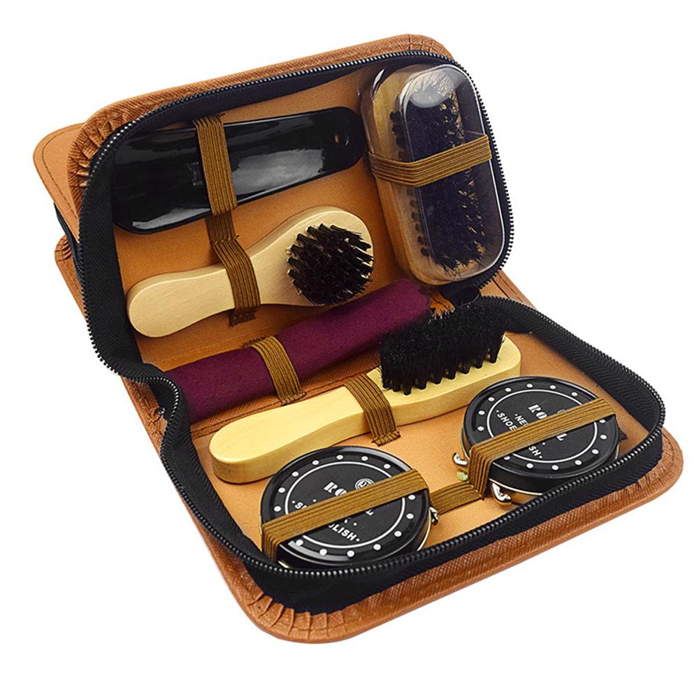 Профессиональный набор для ухода за обувью, портативный, для ботинок, кроссовок, для кожаных изделий, роговых полировщиков, полировальный инструмент G1M7