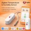 Zigbee Зонд Датчик Температуры Влажности Детектор TUYA Smart Life 2MQTT Термометр Гигрометр Для Аквариума Винного Погреба Морозильной Камеры