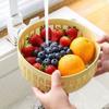 Plastic Draining Basket 2-in-1 Fruit Basket Durable Food Protection Cover  Kitchen Use
