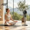 Home Cooling Fan Mini Floor Fan, Portable USB Air Circulation for Office, 3 Living Room Speed Quiet Stand with 5m Airflow, Wide Angle Oscillating