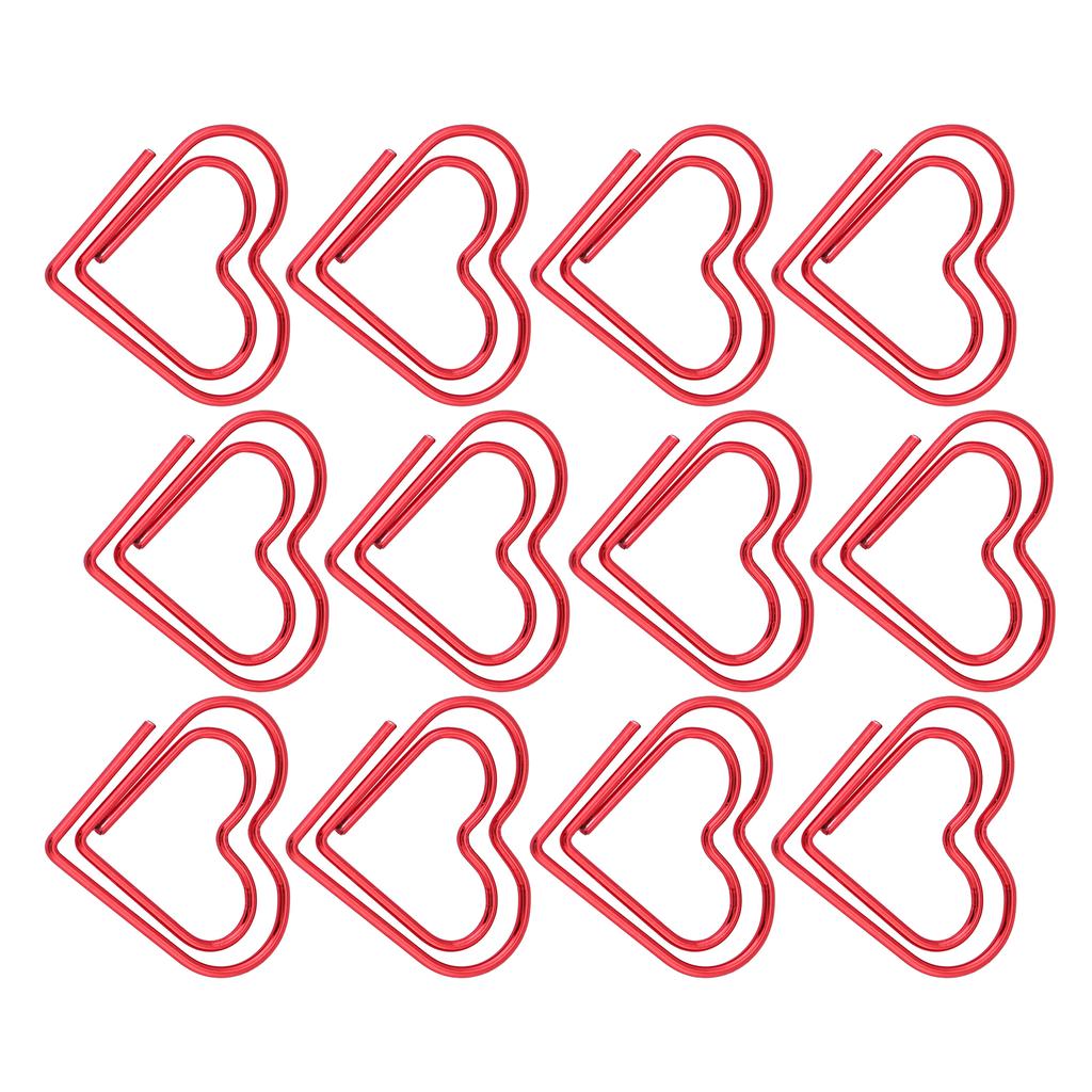 12 шт. Скрепки для бумаги в форме сердца, закладка для маркировки, зажим для организации документов, канцелярские принадлежности