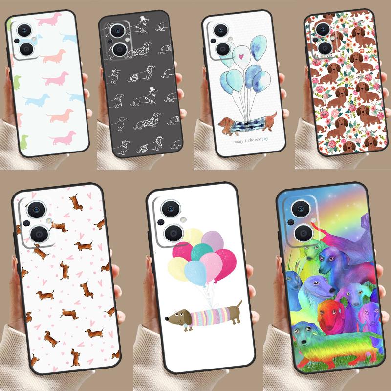 Мультяшный чехол такса сосиска для OPPO Reno 7 8 Lite 6 5 4 11F 10 Pro 8T 5Z 4Z OPPO Find X6 Pro X2 Neo X3 X5 Lite