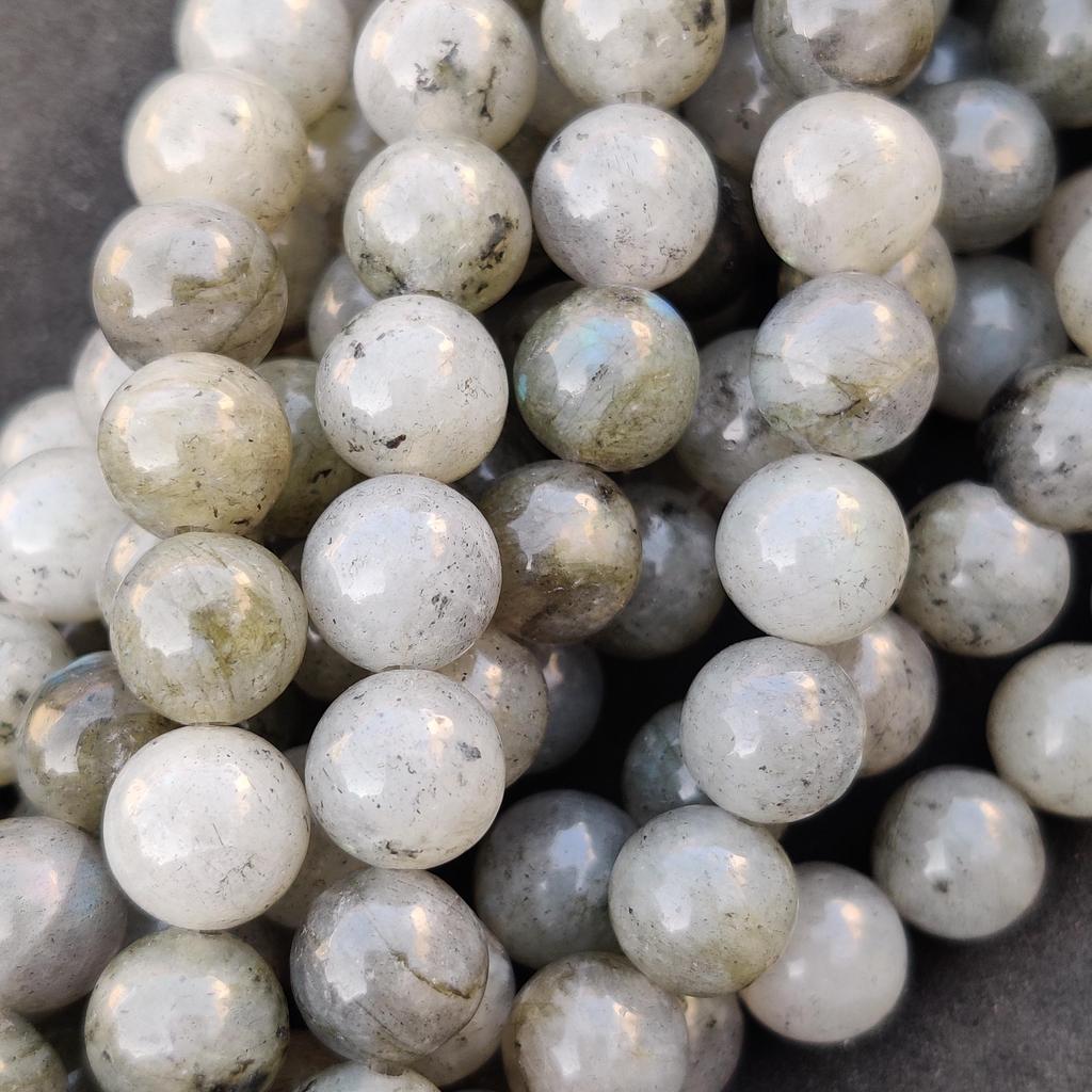 Natural Labradorite Round Beads, Healing Gemstone Loose Beads, Jewelry Making for Bracelet Necklace, 6mm 8mm 10mm, 14-15 Inch Strand.