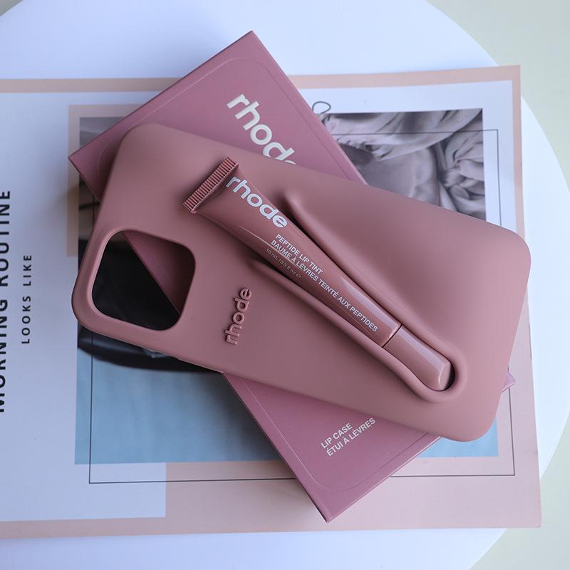 Силиконовый чехол для iPhone и помада от Хейли, набор из 3 предметов для iPhone 14/15