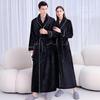 Thick Flannel Couple Bathrobe - Plus Size Homewear for Women & Men