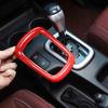 Red ABS Interior Gear Shift Frame Cover Trim For Toyota Hilux 2015-