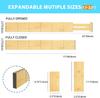 6 Pack Bamboo Drawer Dividers with 12 Inserts, Adjustable Organizer for Dresser, Kitchen, Bedroom (Natural)