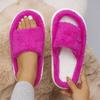 Женские тапочки из утолщенного пуха, домашние тапочки на плоской подошве, удобные теплые пушистые туфли для женщин, модные шлепанцы для женщин, Zapatos De Mujer