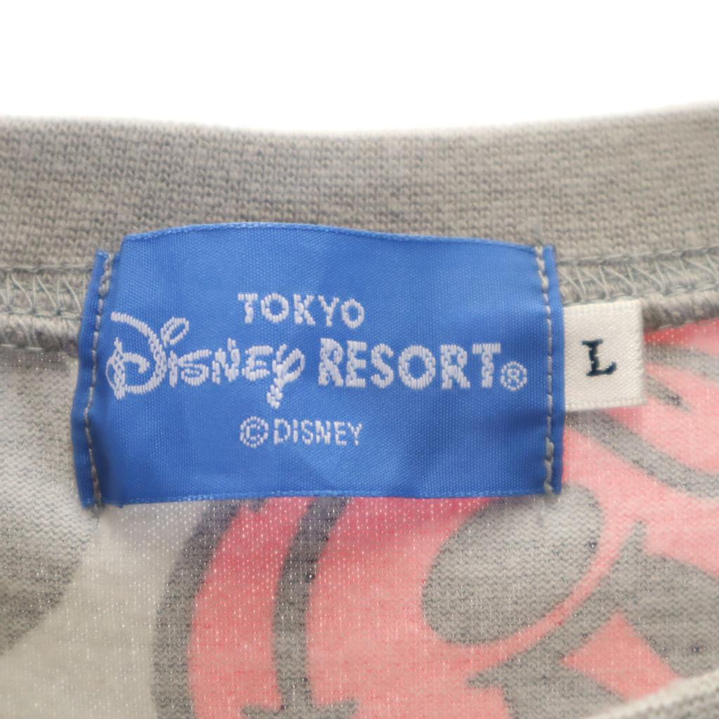 TOKYO DISNEY RESORT Overall Handle Short Sleeve T-shirt L Mickey Mouse Men's Used