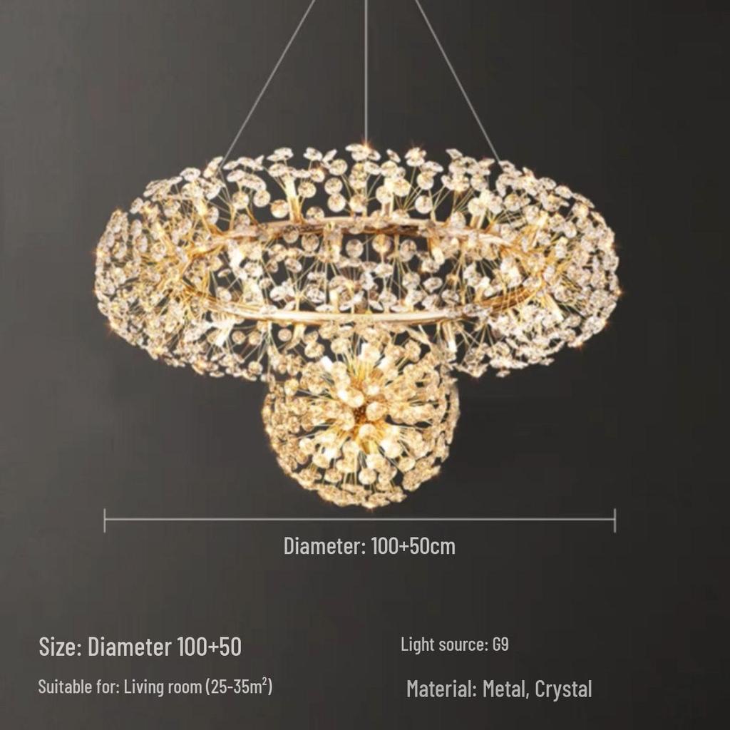 Скандинавский хрустальный подвесной светильник «Одуванчик» для гостиной, спальни и бара - Роскошное креативное освещение