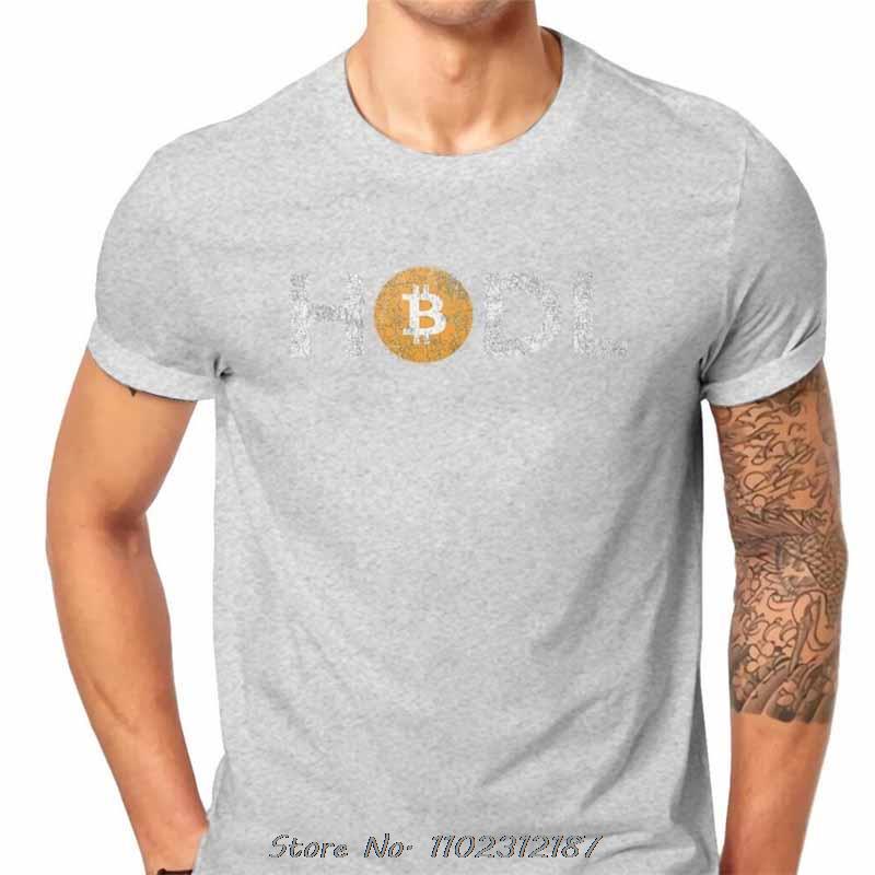 Bitcoin Cryptocurrency Meme Vintage Hodl T Shirt Vintage Goth Summer Loose Cotton Men's Camisa Streetwear Harajuku O-Neck Tshirt