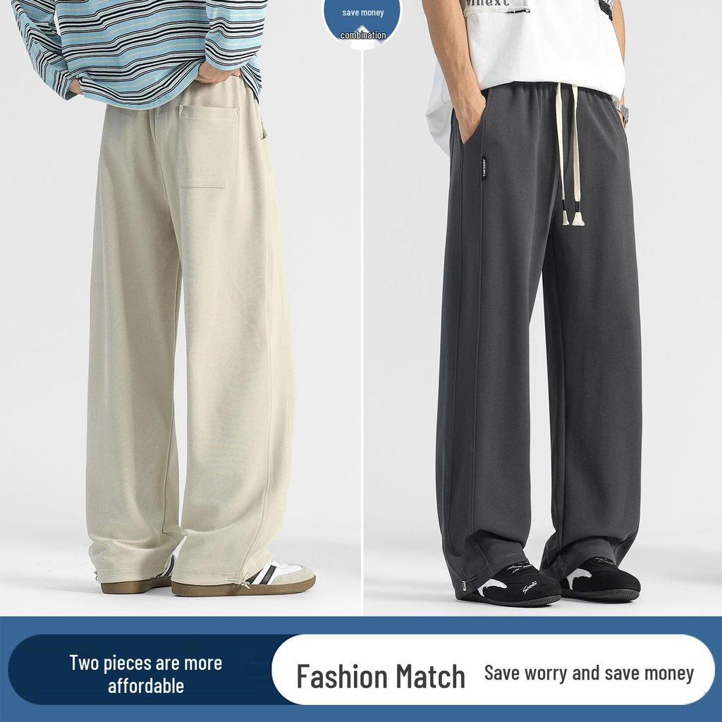 Мужские корейские свободные вельветовые штаны-джоггеры для осени и зимы