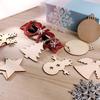 60pcs/set Unpainted Wooden Christmas Wish Plaque Handcrafted DIY Ornament for Party Home Craft Project Blank Hanging Sign